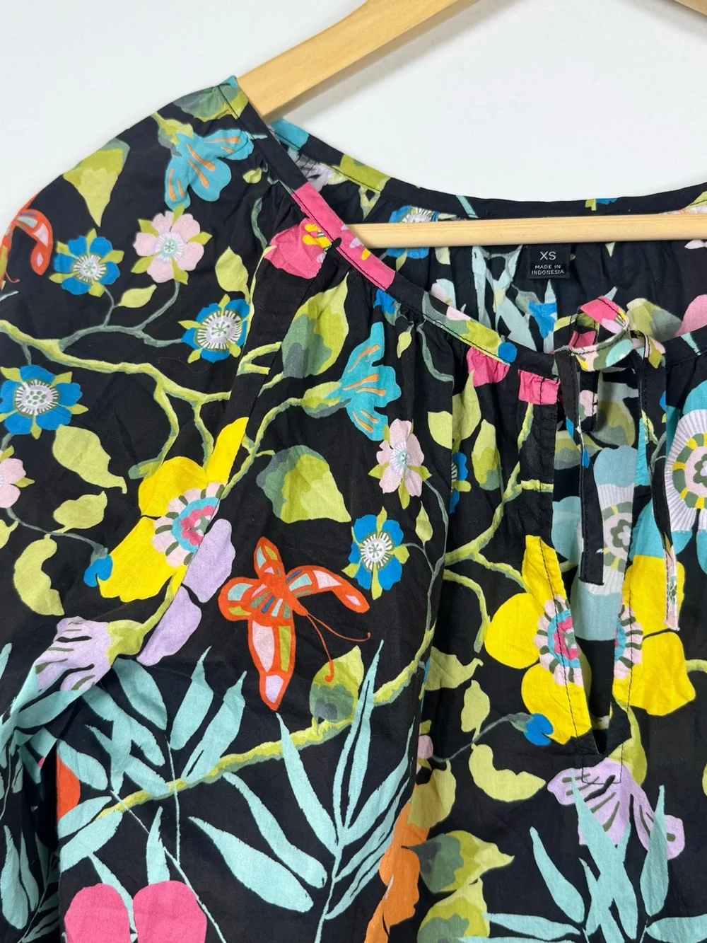 J. Crew Tunic Top Or Beach Coverup Liberty Pavilion Floral Tissue Cotton X SMALL